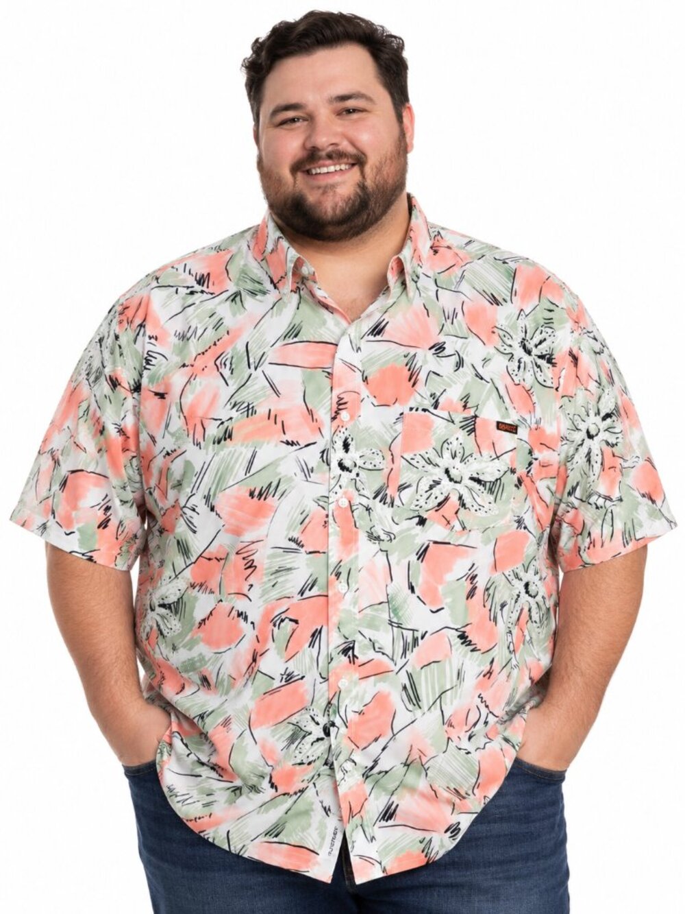 RSVLTS Stranger Things Floral KUNUFLEX Button Up Shirt Men’s 4XL